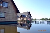 Рыбацкая деревня \"Трехречье\" в мае 2016 - максимум паводка