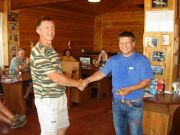 Награждение участников Первых соревнований по рыбной ловле, посвященные Дню рыбака 2013 в Трехречье